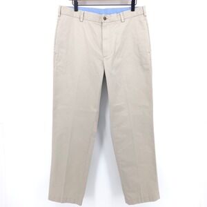 Brooks Brothers Mens Chino Clark 34/30 Khaki Lightweight Advantage Cotton Pants